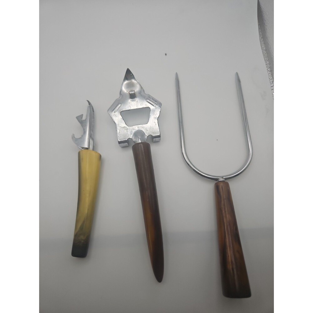 VINTAGE BARTENDING BAR KITCHEN TOOLS  W/ MAKELITE HANDLES